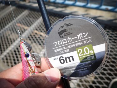 【キャンドゥ釣具】ハリス用だけどショックリーダーに使って大丈夫？実釣使用で検証！フロロカーボン2号